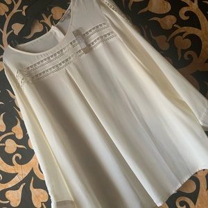 Beige long sleeve design shirt